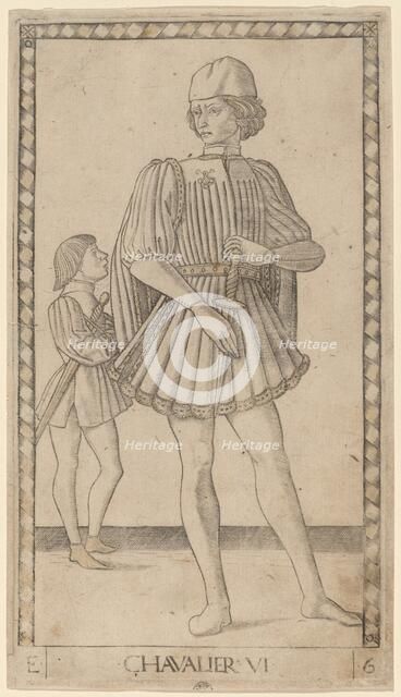 Chavalier (Knight), c. 1465. Creator: Master of the E-Series Tarocchi.
