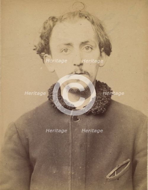Chavanne. Gaston. 26 ans, né à Paris VIe. Graveur. Anarchiste. 28/2/94., 1894. Creator: Alphonse Bertillon.