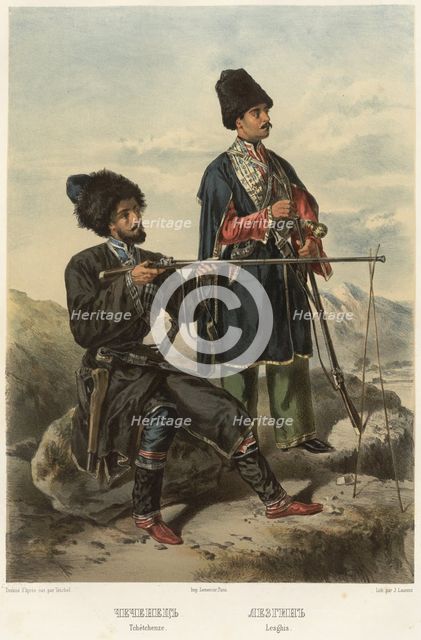 Chechen. Lezgin, 1862. Creator: Frants Taikhel.