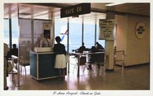 Check-in gate at O'Hare Airport, Chicago, Illinois, USA, 1962