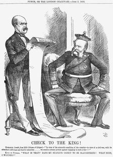 Check to the King! 1866. Artist: John Tenniel