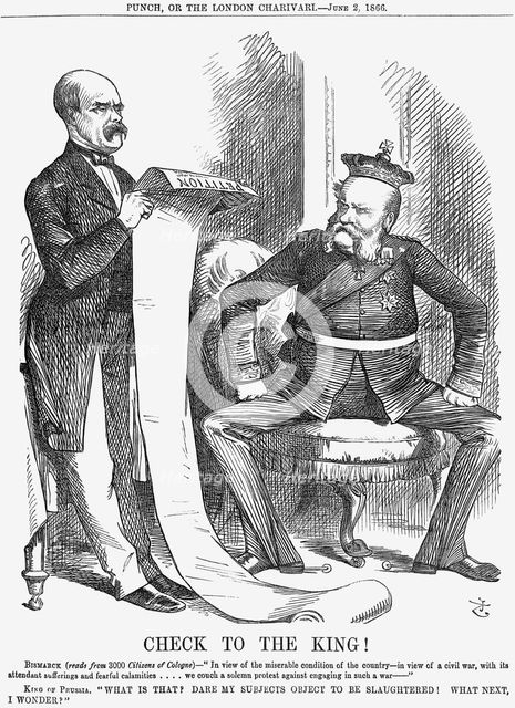 'Check to the King!', 1866. Creator: John Tenniel.