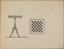 Checkerboard Table, 1936. Creator: Nicholas Gorid