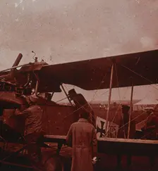 Checking aircraft with the pilot, 1916