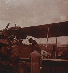Checking aircraft with the pilot, 1916