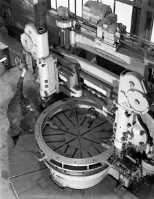 Checking finished castings at AT Green & Sons Ltd foundry, Rotherham, South Yorkshire, 1963. Creator: Michael Walters