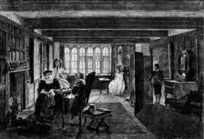 "Checkmate - Next Move", by J. C. Horsley, A.R.A., from the exhibition of the Royal Academy, 1862. Creator: H. Harrall