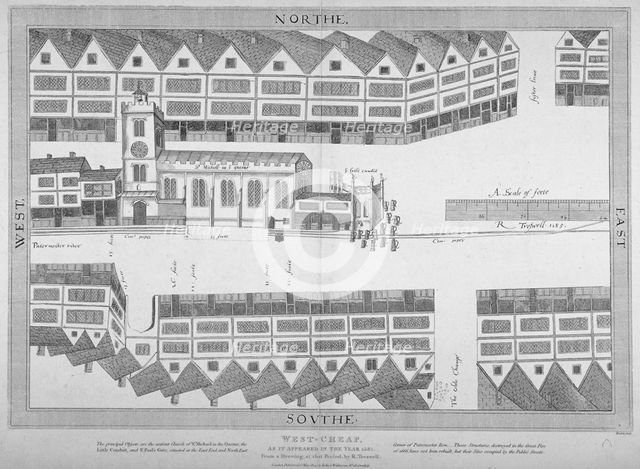 Cheapside, City of London, 1585 (1814). Artist: Bartholomew Howlett