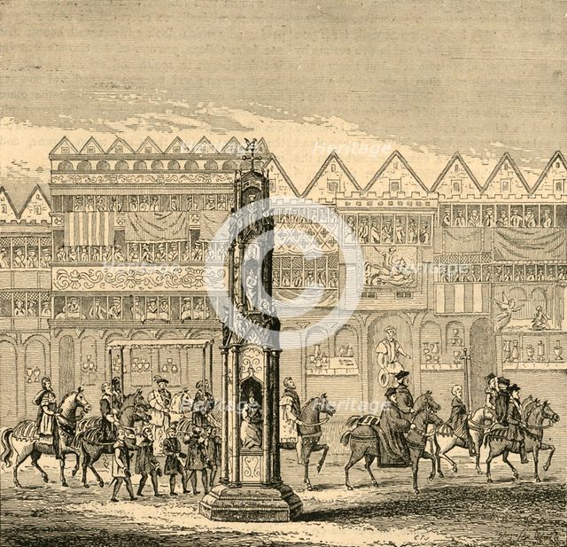 'Cheapside Cross, as it appeared in 1547', (1897). Creator: Unknown.