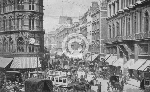 Cheapside from the Mansion House, City of London, c1900 (1901). Artist: Unknown.