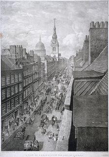Cheapside, London, 1823. Artist: Thomas Mann Baynes