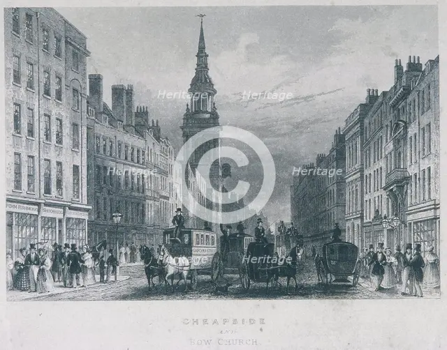 Cheapside, London, c1830. Artist: Anon
