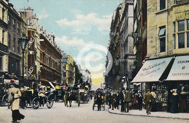 'Cheapside. St. Paul's End. London', 1906. Creator: Unknown.