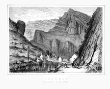 Cheddar, The entrance to the Cliffs 19th century. Creator: Colebrooke Stockdale