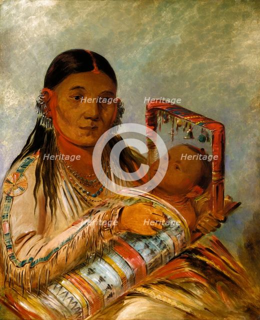 Chée-ah-ká-tchée, Wife of Nót-to-way, 1835-1836. Creator: George Catlin.