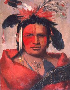 Chee-me-náh-na-quet, Great Cloud, son of Grizzly Bear, 1831. Creator: George Catlin