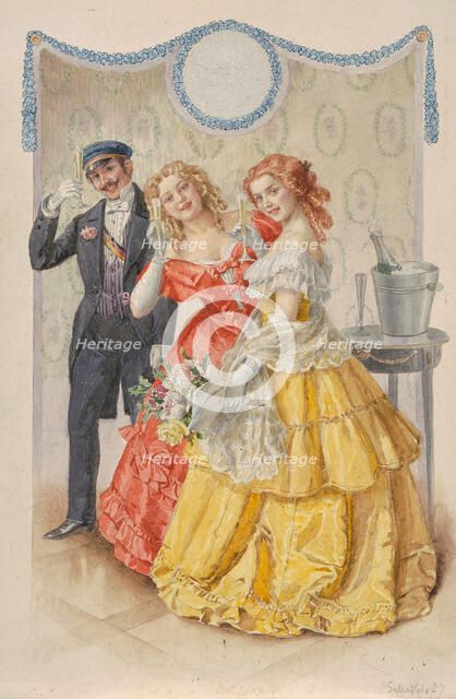 Cheers To The New Year!. Creator: Schubert, Heinrich Carl (1827-1897).