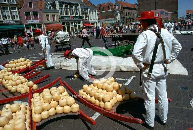 Cheese market in Holland.