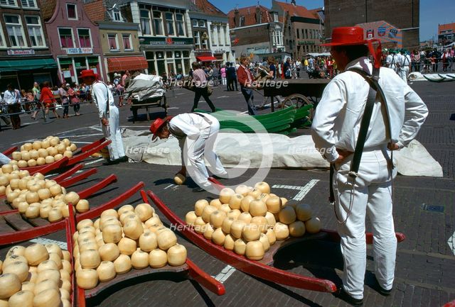 Cheese market in Holland.