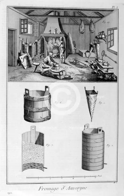 Cheese of Auvergne, 1751-1777. Artist: Unknown