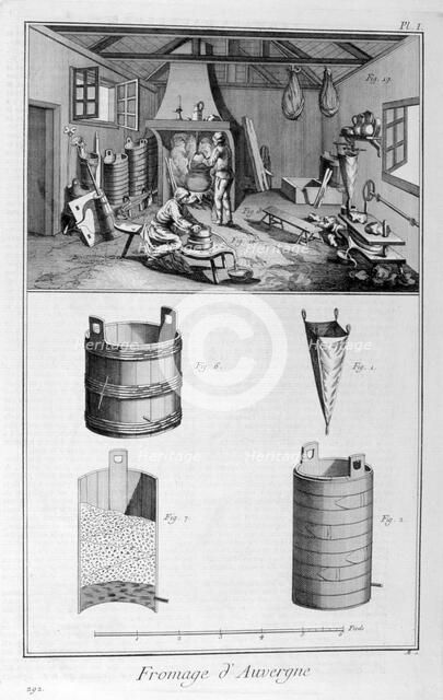Cheese of Auvergne, 1751-1777. Artist: Unknown