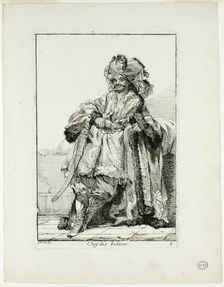 Chef des Indiens, plate eight from Caravanne du Sultan à la Mecque, 1748. Creator: Joseph-Marie Vien the Elder