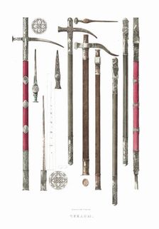 Chekans. From the Antiquities of the Russian State, 1849-1853. Creator: Solntsev, Fyodor Grigoryevich (1801-1892)