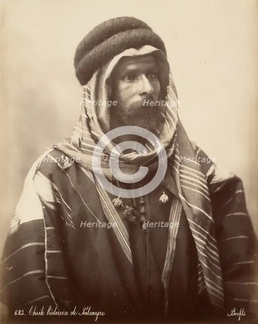 Cheik bédouin du Palmyre, about 1870-1880. Creator: Felix Bonfils.