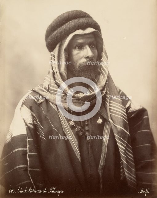 Cheik bédouin du Palmyre, about 1870-1880. Creator: Felix Bonfils.