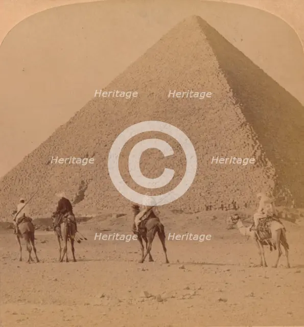 'Cheops, the Greatest of the Pyramids, Egypt', 1896. Artist: Unknown.