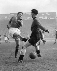 Chelsea vs Newcastle United in a League game, Stamford Bridge, London, 12 March 1952