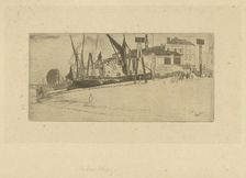 Chelsea Wharf, 1863. Creator: James Abbott McNeill Whistler