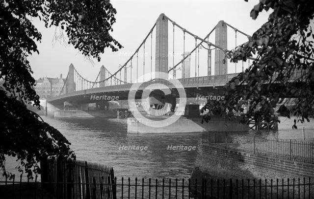 Chelsea Bridge from Battersea Park, London, c1945-c1965. Artist: SW Rawlings