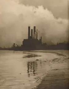 Chelsea Chimneys: Power Station on the Site of Old Cremorne Gardens c1935. Creator: Huson