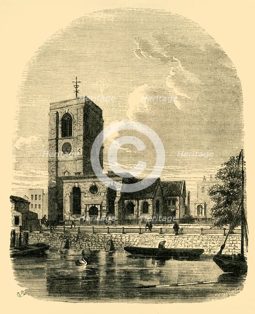 'Chelsea Church, 1860', (c1876). Creator: Unknown.