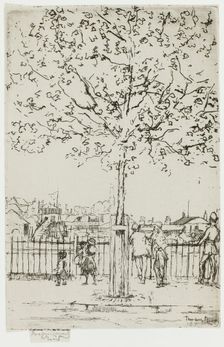 Chelsea Embankment, June, 5 p.m., 1889, 1889. Creator: Theodore Roussel