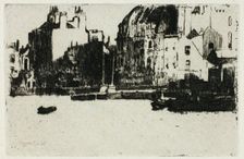 Chelsea Palaces (Black and White Version), 1888-89. Creator: Theodore Roussel