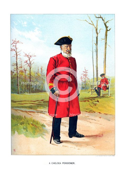 'Chelsea Pensioner', c1890.Artist: Geoffrey Douglas Giles