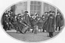 Chelsea Pensioners with black jacks London, c1901 (1901)
