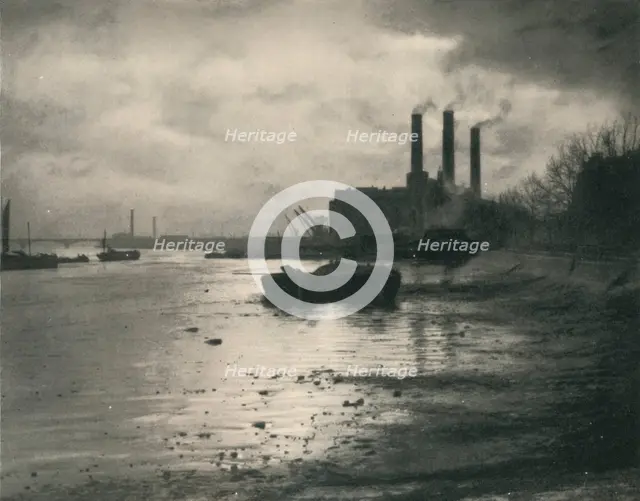 'Chelsea Power Station', c1927, (1927). Artist: Reginald Belfield.