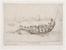 Chelsea Reach, 1799., 1799. Creator: Thomas Rowlandson
