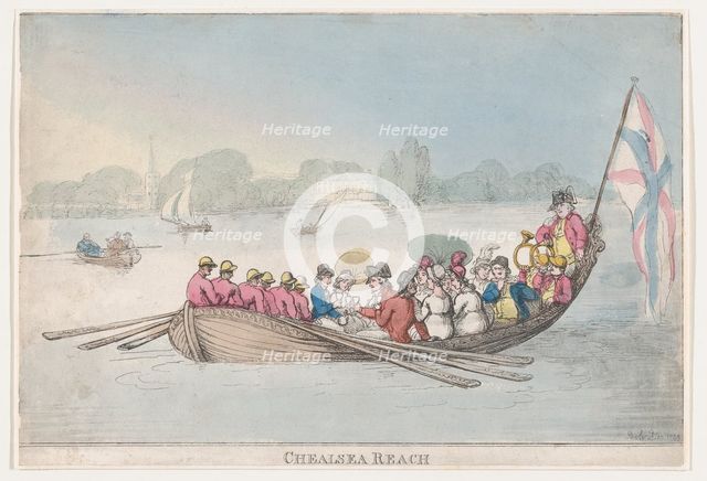 Chelsea Reach, 1799., 1799. Creator: Thomas Rowlandson.
