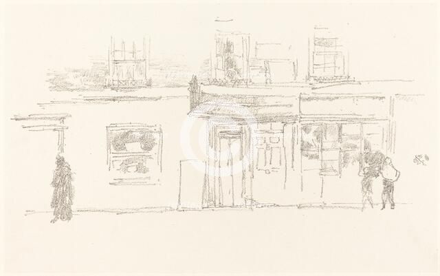 Chelsea Shops, 1888. Creator: James Abbott McNeill Whistler.