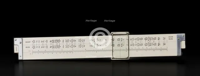 Chemical slide rule owned by Sally Ride, ca. 1970. Creator: Keuffel & Esser Co..