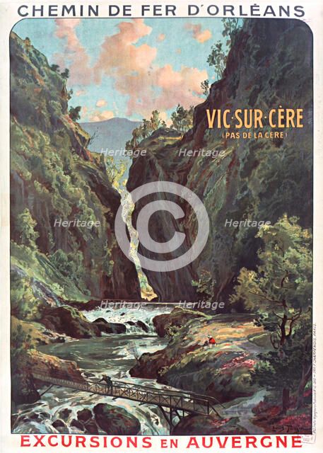 Chemin de fer d'Orléans. Vic-sur-Cère, c. 1900-1910. Creator: Tauzin, Louis (1842-1915).