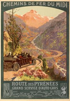 Chemin de fer du Midi. Route des Pyrénées, c. 1900-1910. Creator: Tauzin, Louis (1842-1915)