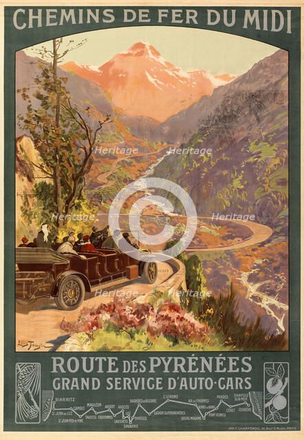 Chemin de fer du Midi. Route des Pyrénées, c. 1900-1910. Creator: Tauzin, Louis (1842-1915).