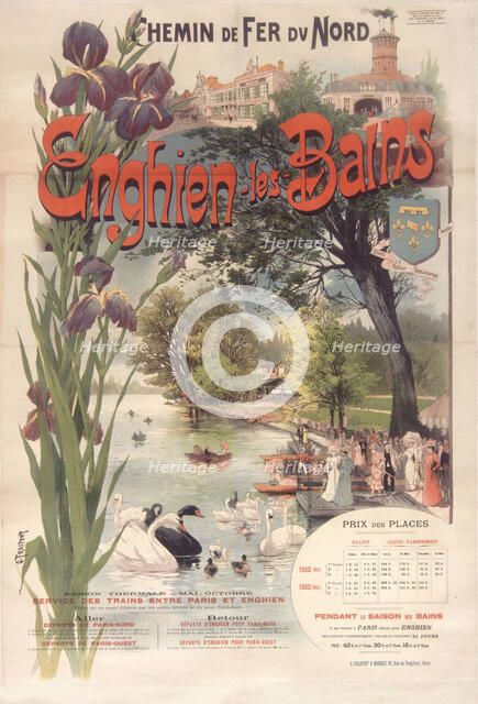 Chemin de fer du Nord. Enghien-les-Bains, Val-d'Oise , 1890. Creator: Fraipont, Gustave de (1849-1923).