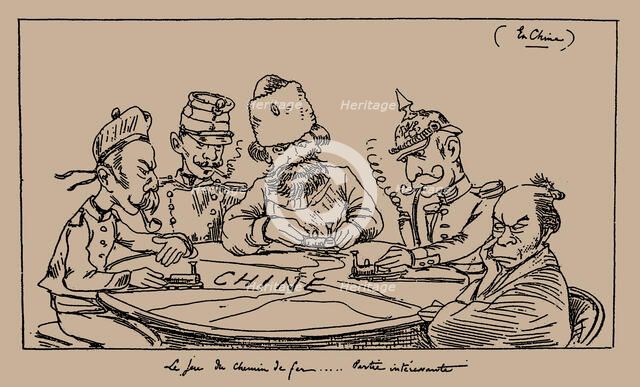 Chemin de fer (Railway) gambling game, 1898. Creator: Bigot, Georges (1860-1927).