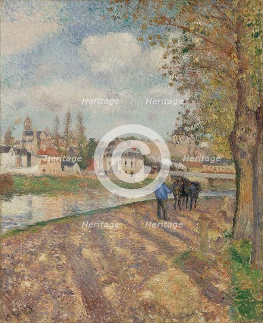 Chemin de l'écluse, Saint-Ouen-l'Aumône, 1882. Creator: Pissarro, Camille (1830-1903).